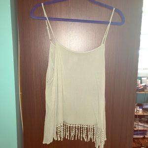 NWOT green cold shoulder top